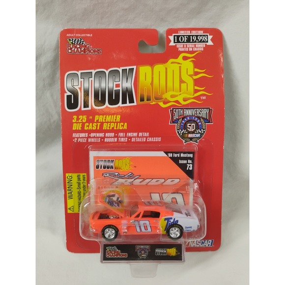 Stock Rods #73 Ricky Rudd '68 Ford Mustang #10 Tide Racing Champions - Picture 1 of 3